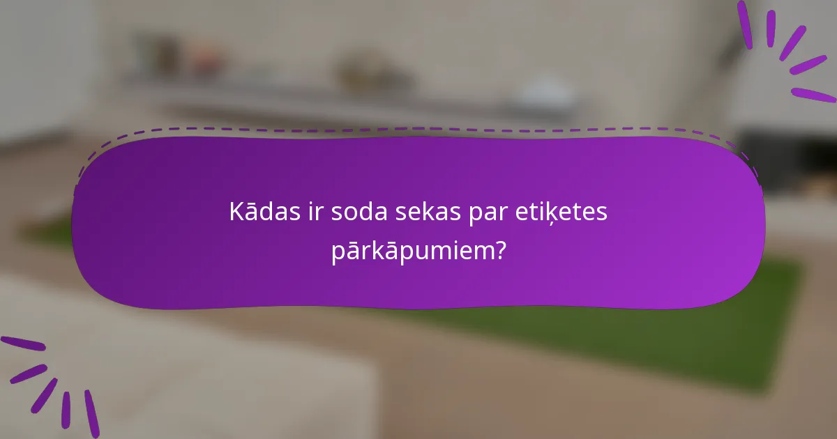 Kādas ir soda sekas par etiķetes pārkāpumiem?
