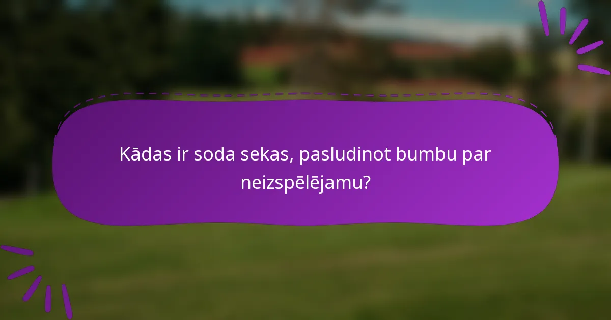 Kādas ir soda sekas, pasludinot bumbu par neizspēlējamu?