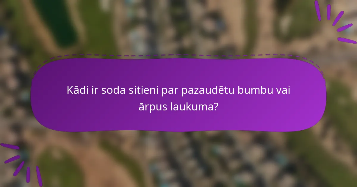 Kādi ir soda sitieni par pazaudētu bumbu vai ārpus laukuma?